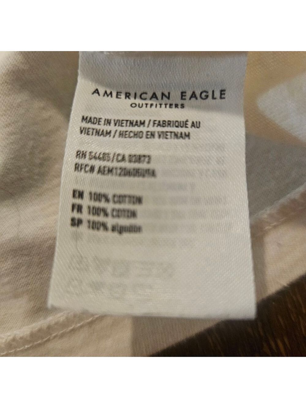 Men's American Eagle White Camo Graphic Short Sleeve Tee M - Picture 6 of 8
